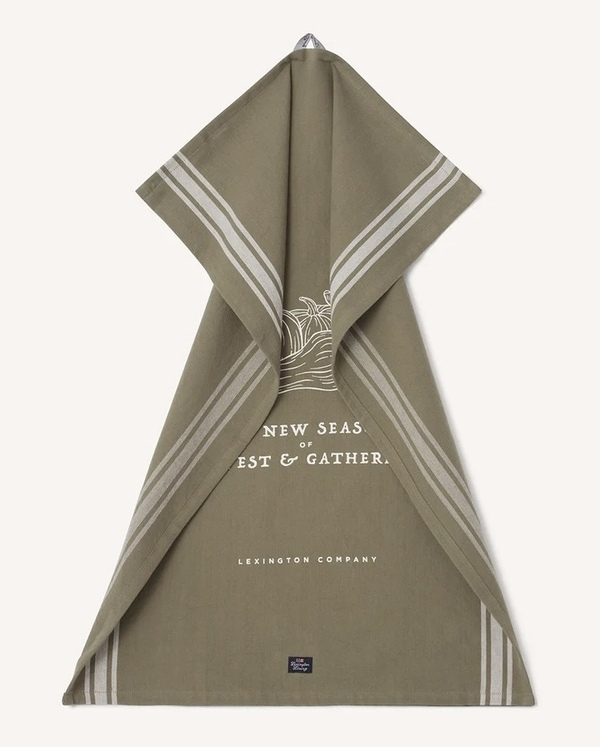 Harvest & Gatherings kjøkkenhånkle Olive/White - Lexington