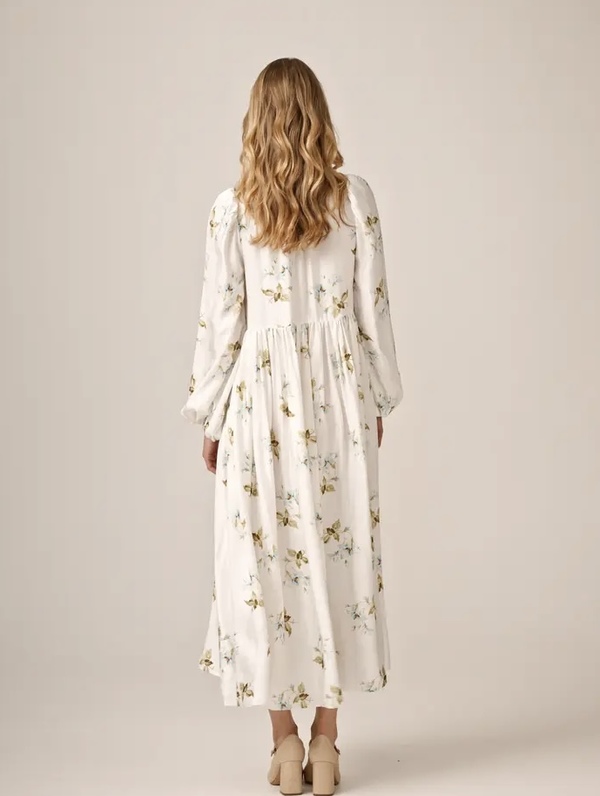 Viscose Relaxed Dress Tea Garden - by TiMo