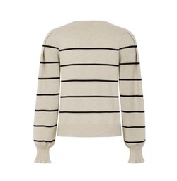 Analia Stripe Knit  Feather Gray Melange  - Soft Rebels