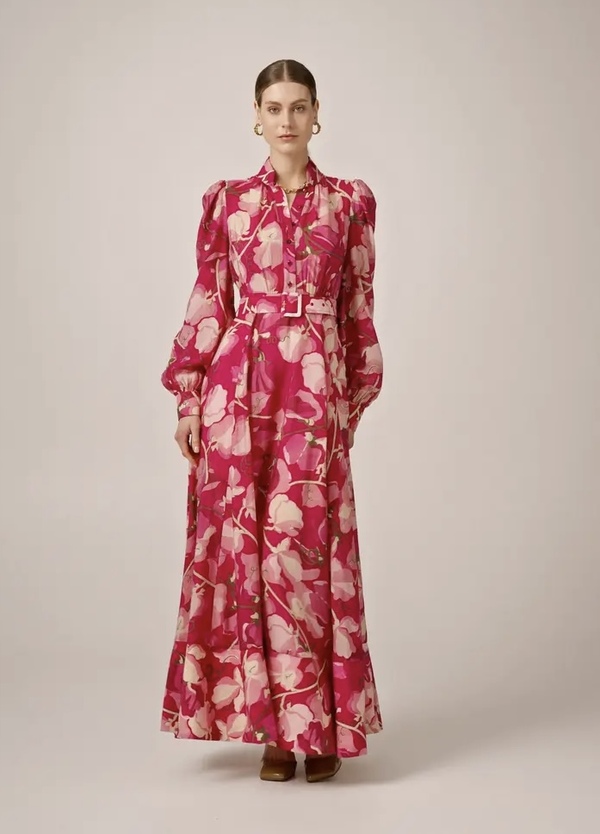 Viscose Belt Dress Amour - by TiMo