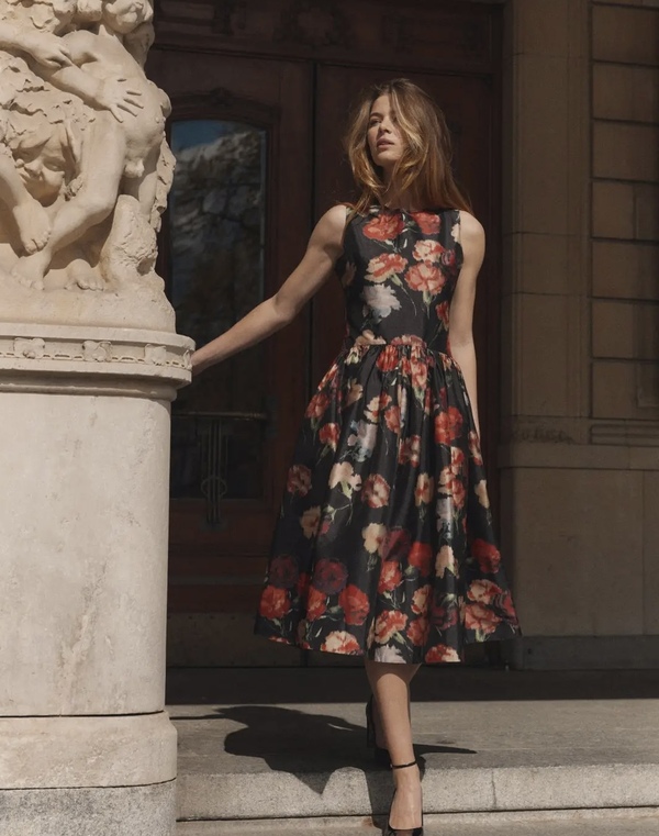 Taffeta Midi Dress Poppy - by TiMo