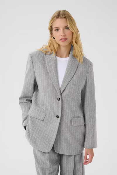 Somaya Dressjakke Medium Gray Pin Stripe - Part Two