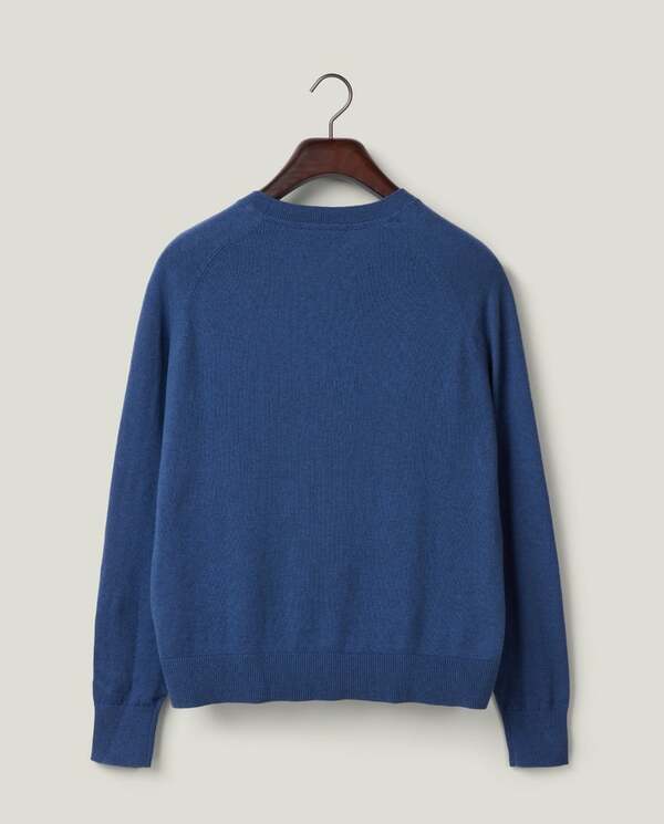 Raglangenser i kashmirblanding Blue - Lexington