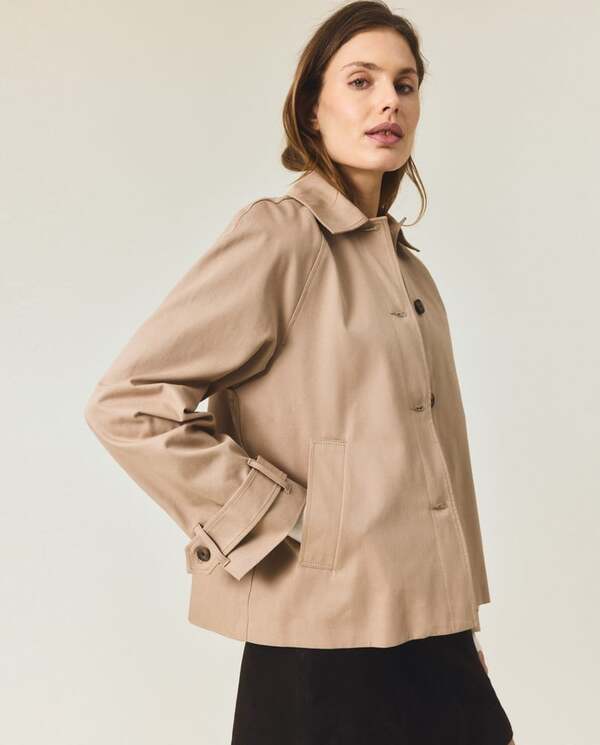 Kort Trensh Coat, beige Beige - Lexington