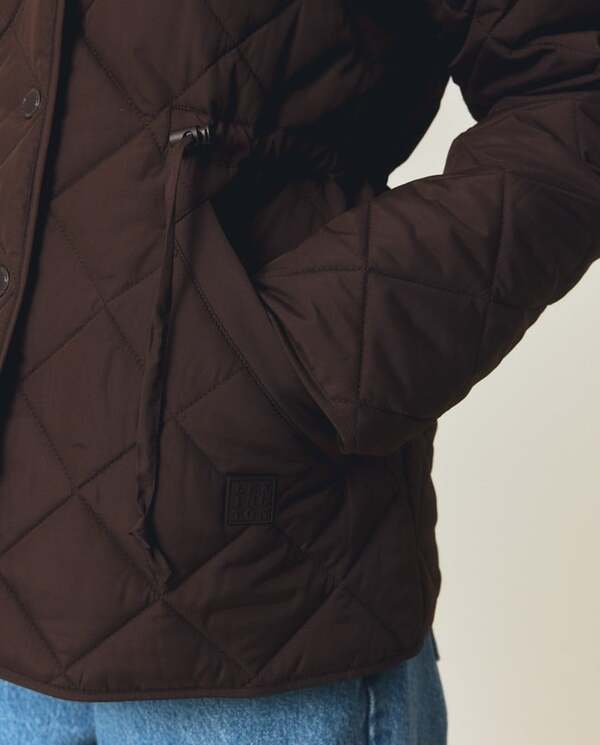 Klassisk vattert jakke, mørkebrun Dark Brown - Lexington