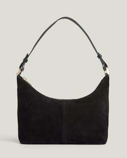 Slouchy ssemsket mini skulderveske, sort Black - Lexington