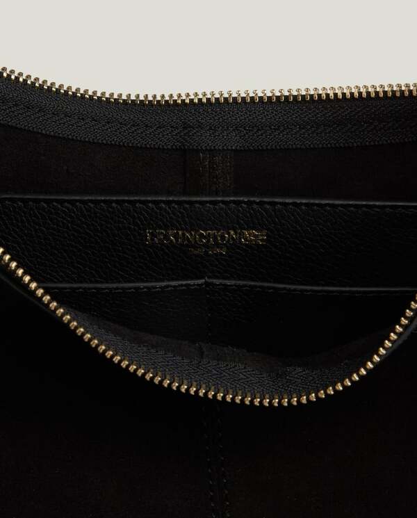 Slouchy ssemsket mini skulderveske, sort Black - Lexington