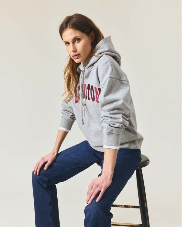 Logo Hoodie Gray Melange - Lexington