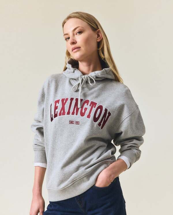 Logo Hoodie Gray Melange - Lexington