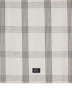 Rutet kjøkkenhåndkle i Linblanding White/Black - Lexington