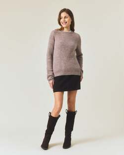 Genser Alpakablanding raglan Light brown - Lexington