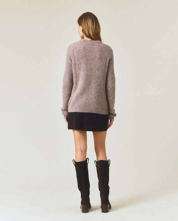 Genser Alpakablanding raglan Light brown - Lexington