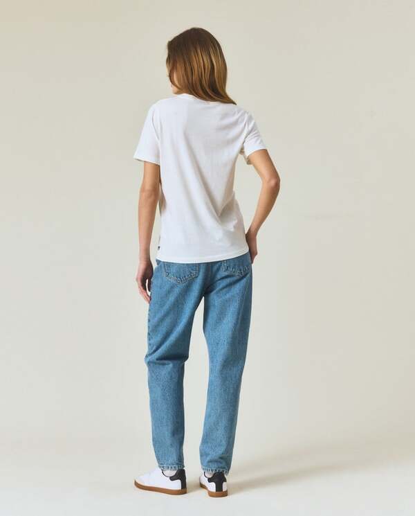 T-skjorte i bomull-modal blanding Offwhite - Lexington