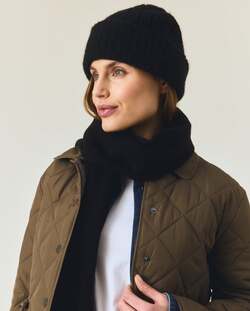 Strikkelue i alpakkablanding Sort  - Lexington