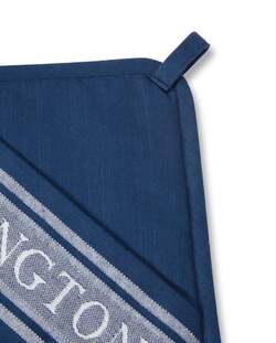 Icons gryteholder med jaquardstjerne, blå/hvit Blue/White - Lexington