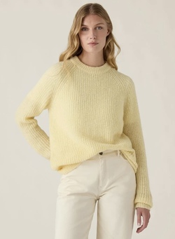 Alpakka blend raglan genser, gul YELLOW - Part Two