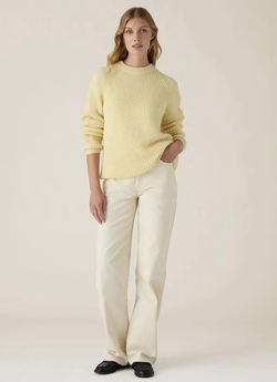 Alpakka blend raglan genser, gul YELLOW - Part Two