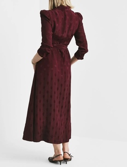 Viscose Shirt Dress  BURGUNDY - by TiMo