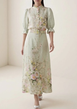 Linen Maxi Skirt Harmony - by TiMo