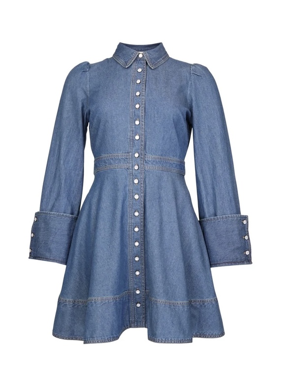 Denim Mini Dress FRENCH BLUE - by TiMo