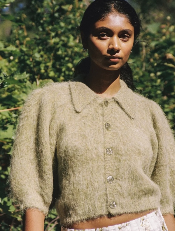 Hairy Kint Puffed Jacket Green - by TiMo