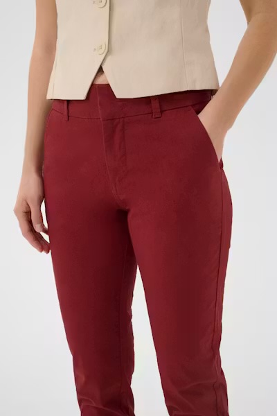 Soffys, Fitted chino pants Burnt Russet - Part Two
