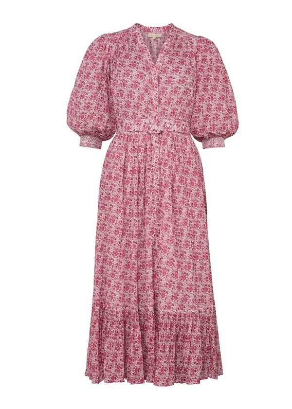 Twisted Midi Dress Wildflowers - by TiMo