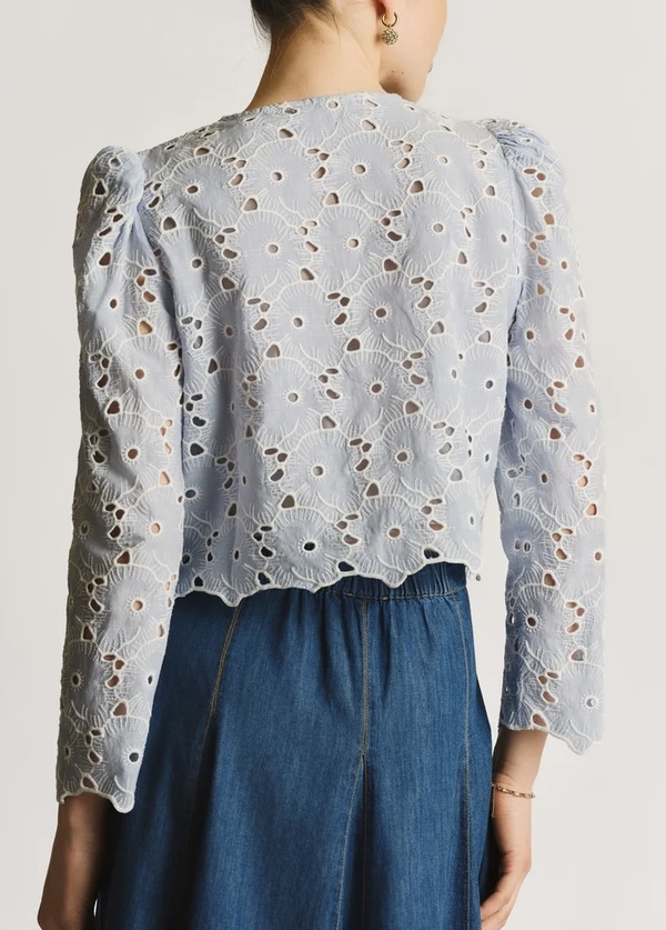Broderie Anglaise Jacket Light blue - by TiMo