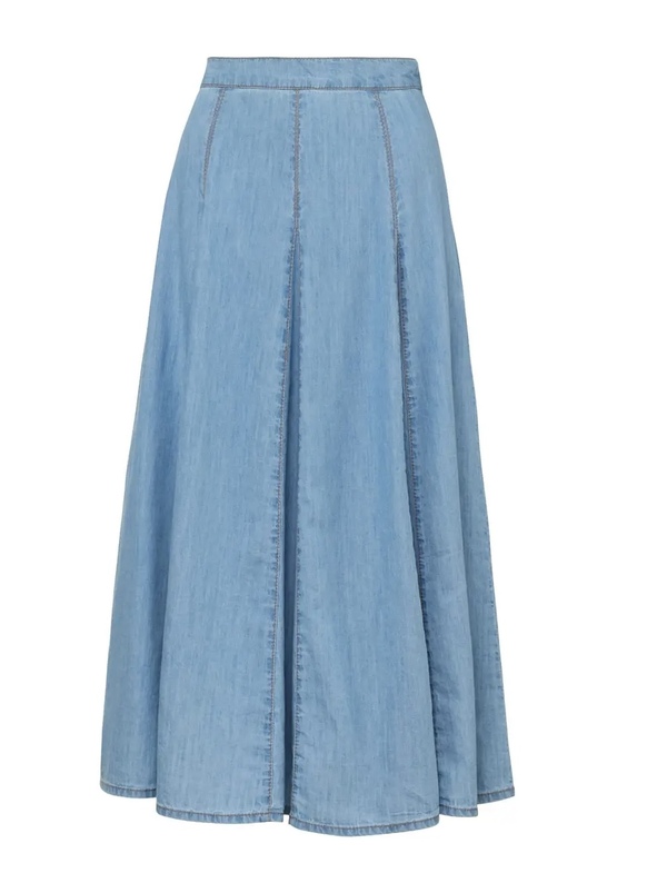 Denim Midi Skirt Light blue - by TiMo