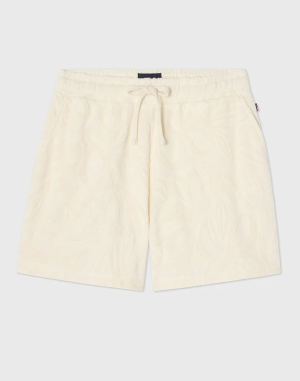 Økologisk bomullsfrottéshorts, offwhite Offwhite - Lexington