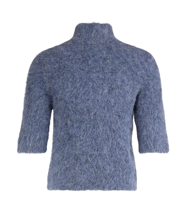 Hairy Knit Turtelneck Blue - by TiMo