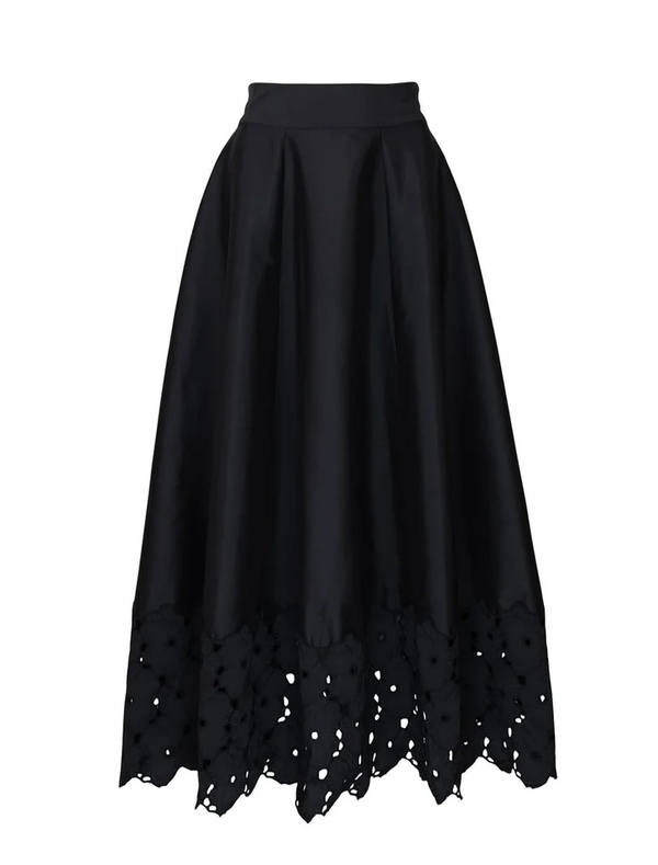 Embroidery Skirt Black - by TiMo