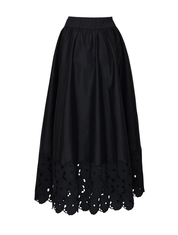 Embroidery Skirt Black - by TiMo