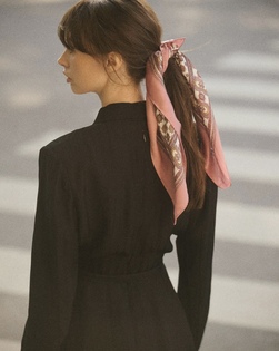 Silk Scarf Blush Paisley - by TiMo