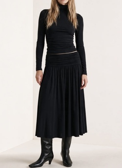 Jersey Skirt Black - by TiMo