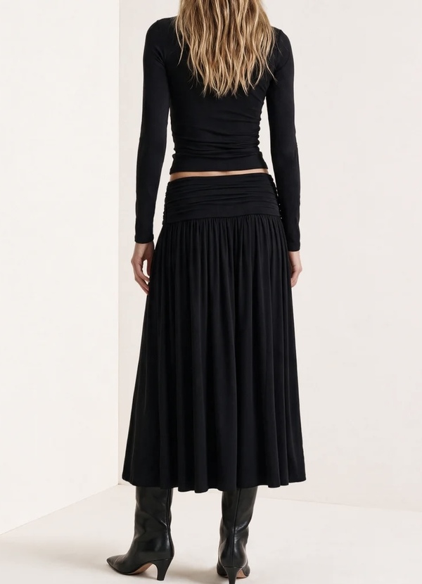 Jersey Skirt Black - by TiMo