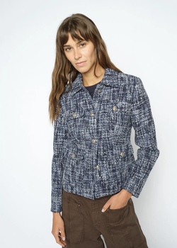 Fione Leoni Jacket Salute Navy - Mos Mosh