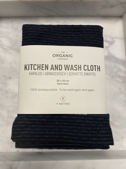 Kitchen and Wash Cloth Dark blue - The Organic Company