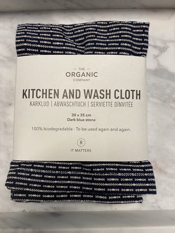 Kitchen and Wash Cloth Dark blue stone - The Organic Company