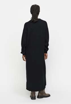 Lea Polo Midi Dress Knit Black - Soft Rebels