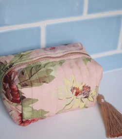 Makeup Bag Linen Poppy field - by TiMo