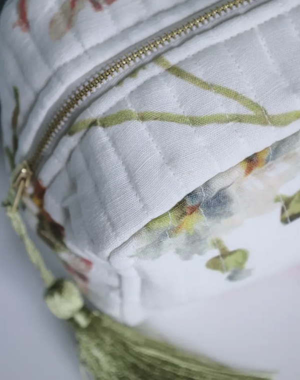 Cosmetic Bag Linen Botanical - by TiMo
