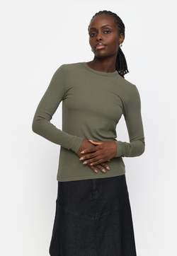 Fenja O-neck Top Tea Leaf - Soft Rebels