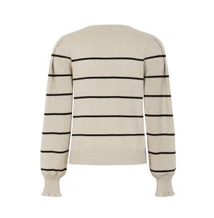Analia Stripe Knit  Feather Gray Melange  - Soft Rebels