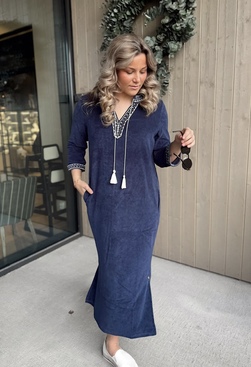 Kaftan Long Dress Navy - RAH Oslo