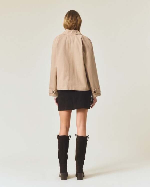 Kort Trensh Coat, beige Beige - Lexington