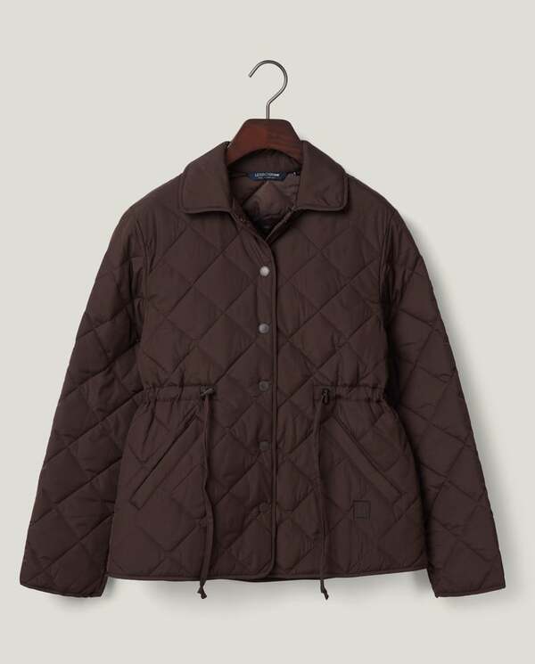 Klassisk vattert jakke, mørkebrun Dark Brown - Lexington