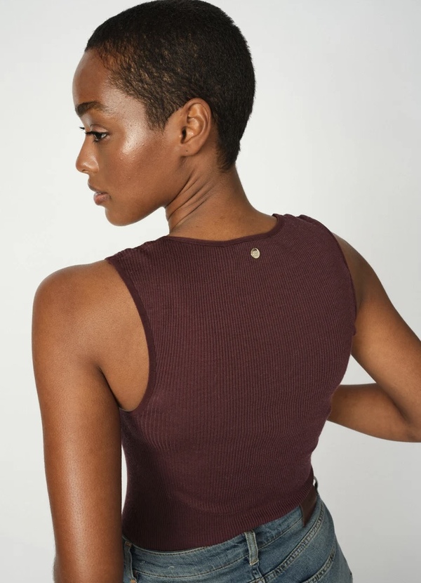 Elaine Seamless Tank Top Fudge - Mos Mosh