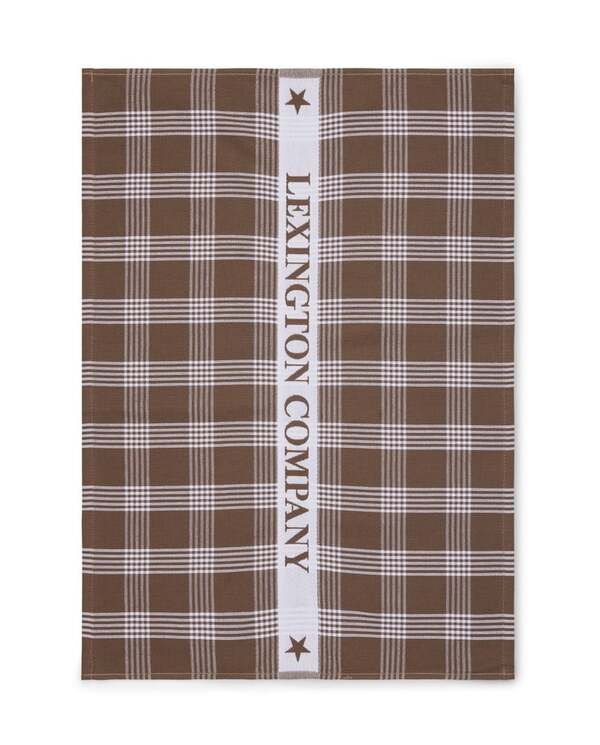 Kjøkkenhåndkle i økologisk bomullsfroté Stone/White - Lexington