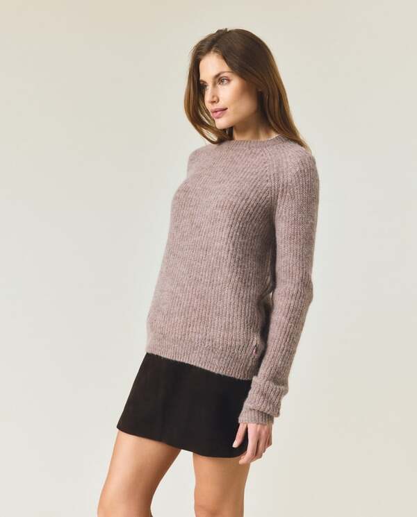 Genser Alpakablanding raglan Light brown - Lexington